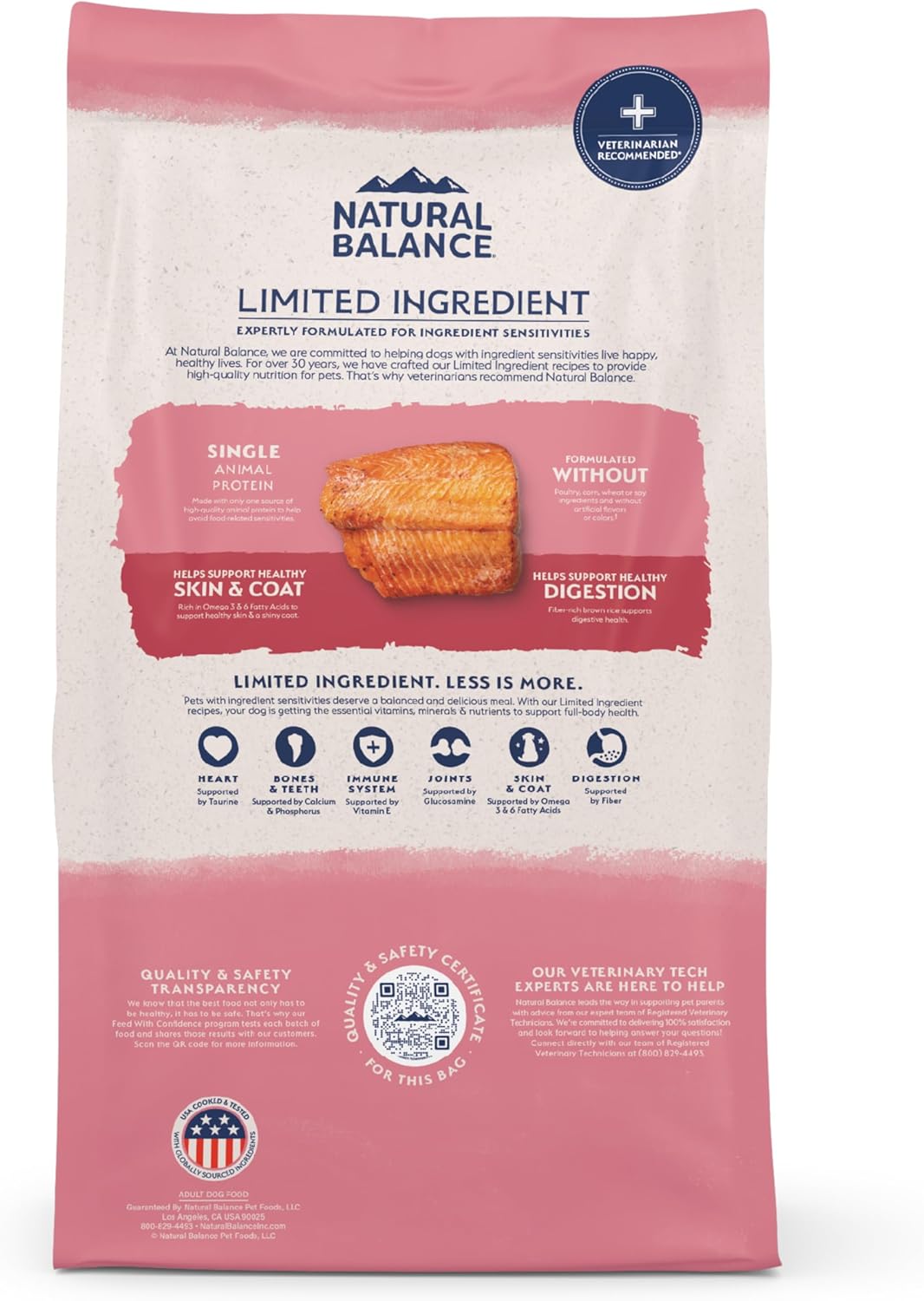 Natural Balance Limited Ingredient Adult Dry Dog Food with Healthy Grains, Salmon & Brown Rice Recipe, 24 Pound (Pack of 1) - Image 10