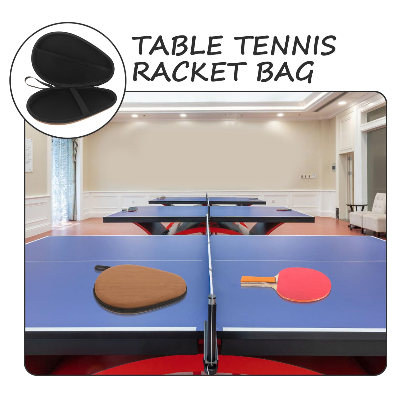 UPKOCH 2 per Racchette Pong Oxford Custodia Protettiva per Racchette e Palline Design Giocatori