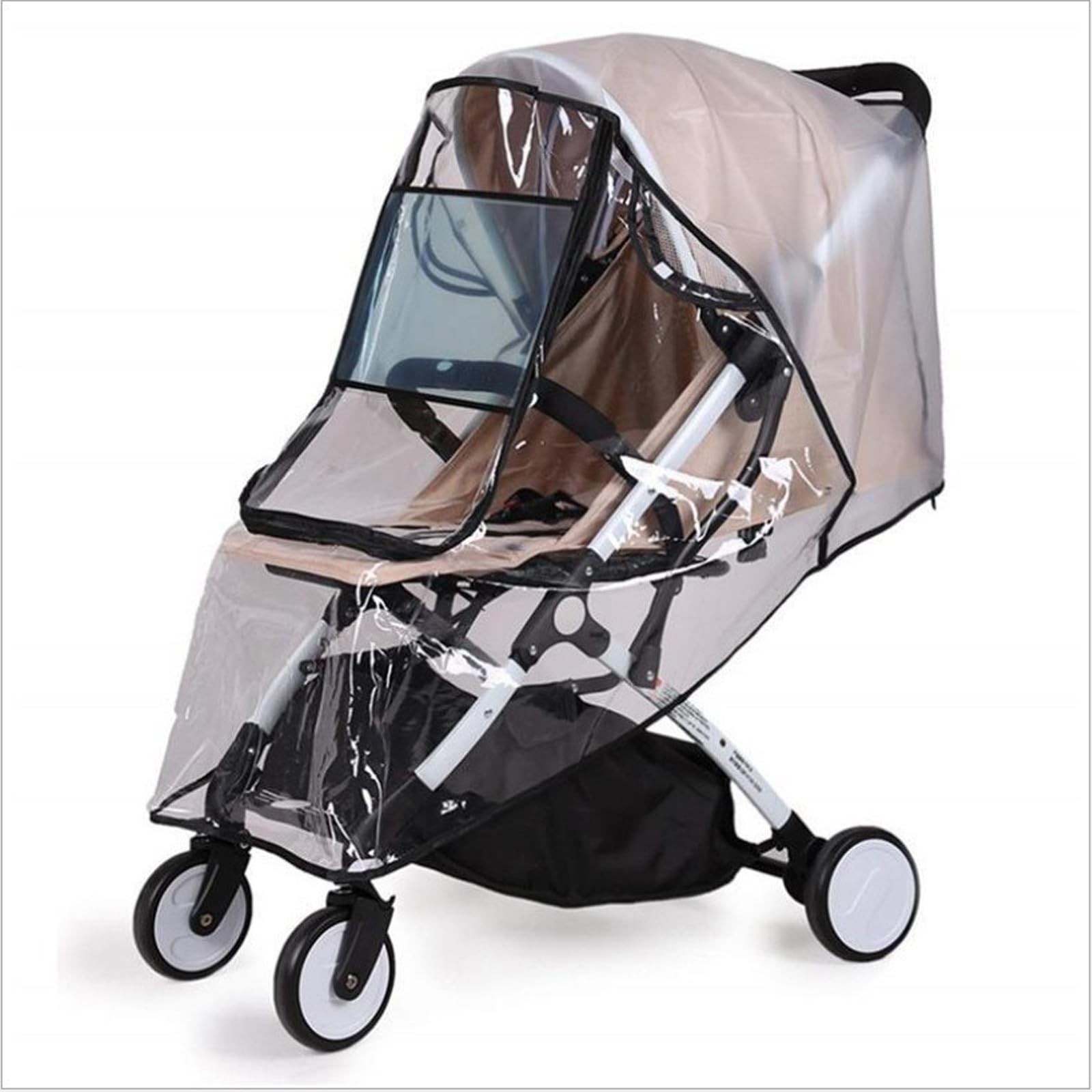MASSMOT Baby Stroller Rain Cover, Stroller Accessories, Universal Waterproof Windproof Rainproof Stroller Cover for Winter, with Open Window, Baby Stroller Cover Protect from Sun Dust Snow
