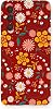 PrintiFy Samsung Galaxy S21 Fe Compatible Launch Case Floral Design Velvet Cover-red