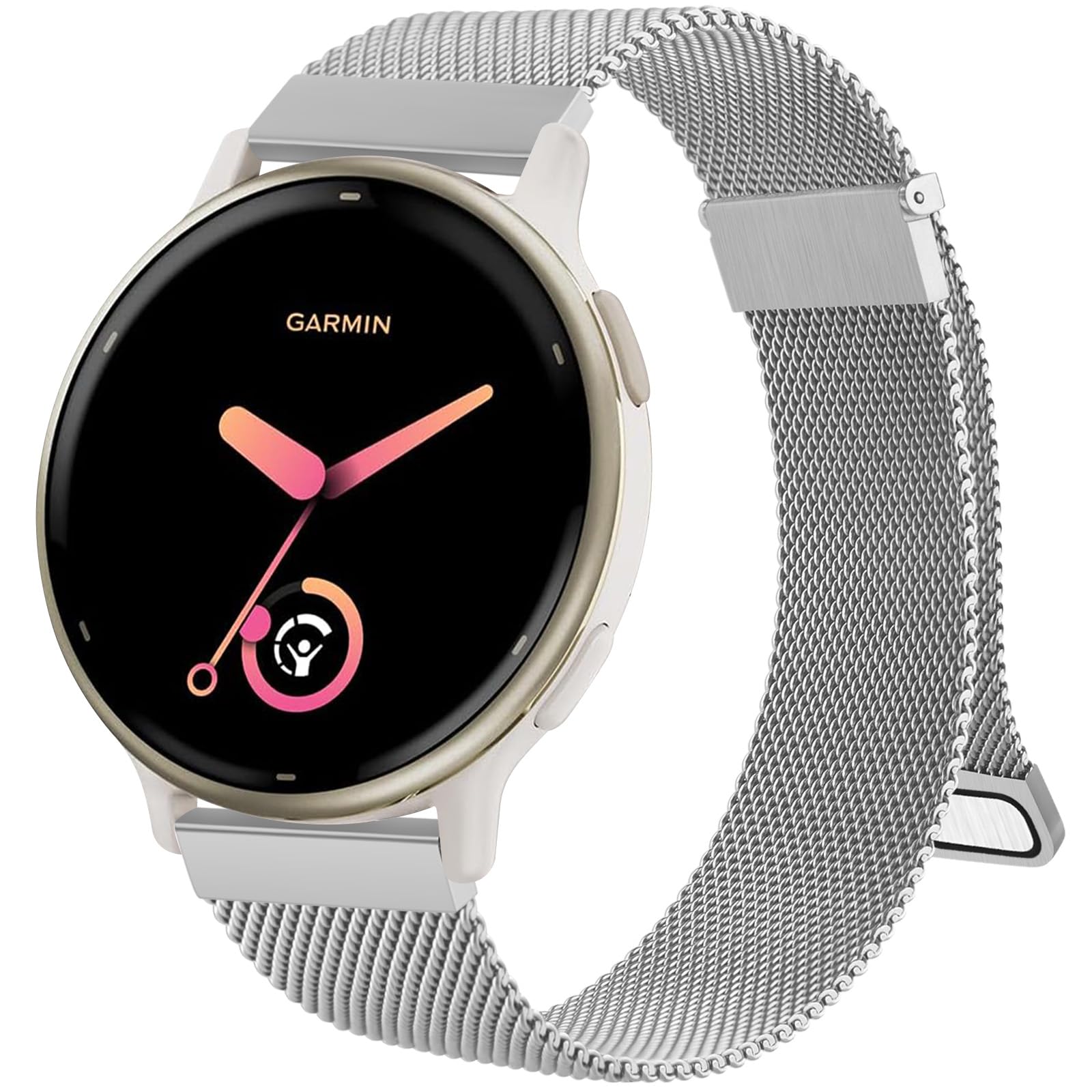 Metal Strap for Garmin Venu Sq/Sq 2 Music Strap/Vivoactive 5/3/Forerunner 55/645/245 Strap