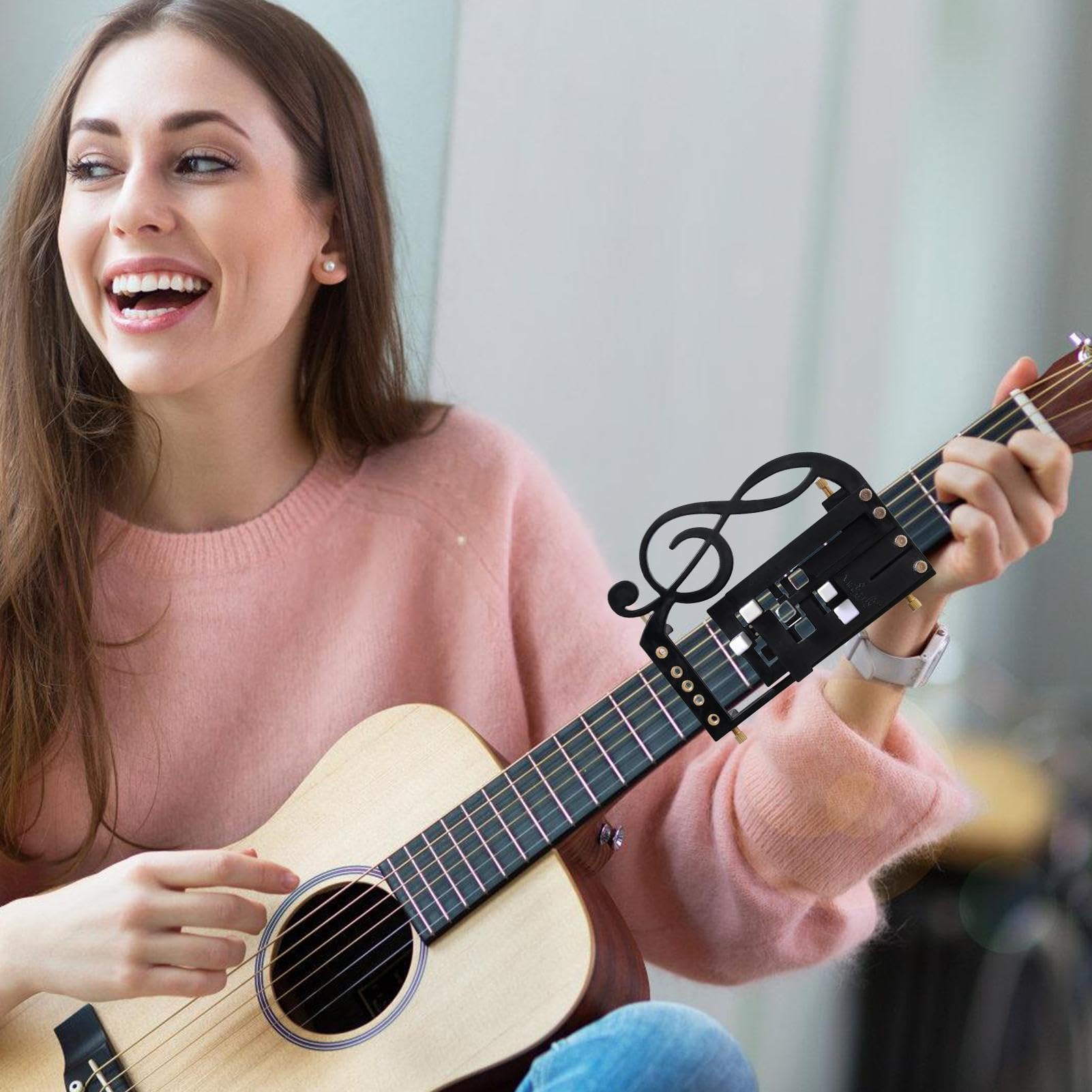 Naciśnięcie akordów gitarowych zapobiega dyskomfortowi palców