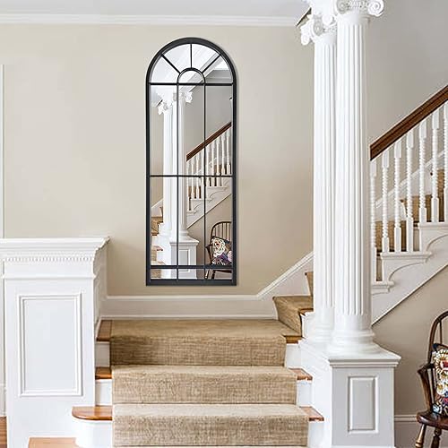 Miniatura 9 de HQiJun Espejo de pared decorativo para ventana espejo arqueado para sala de estar dormitorio entrada tocador de baño 4724 x 1732 x 09 pulgadas