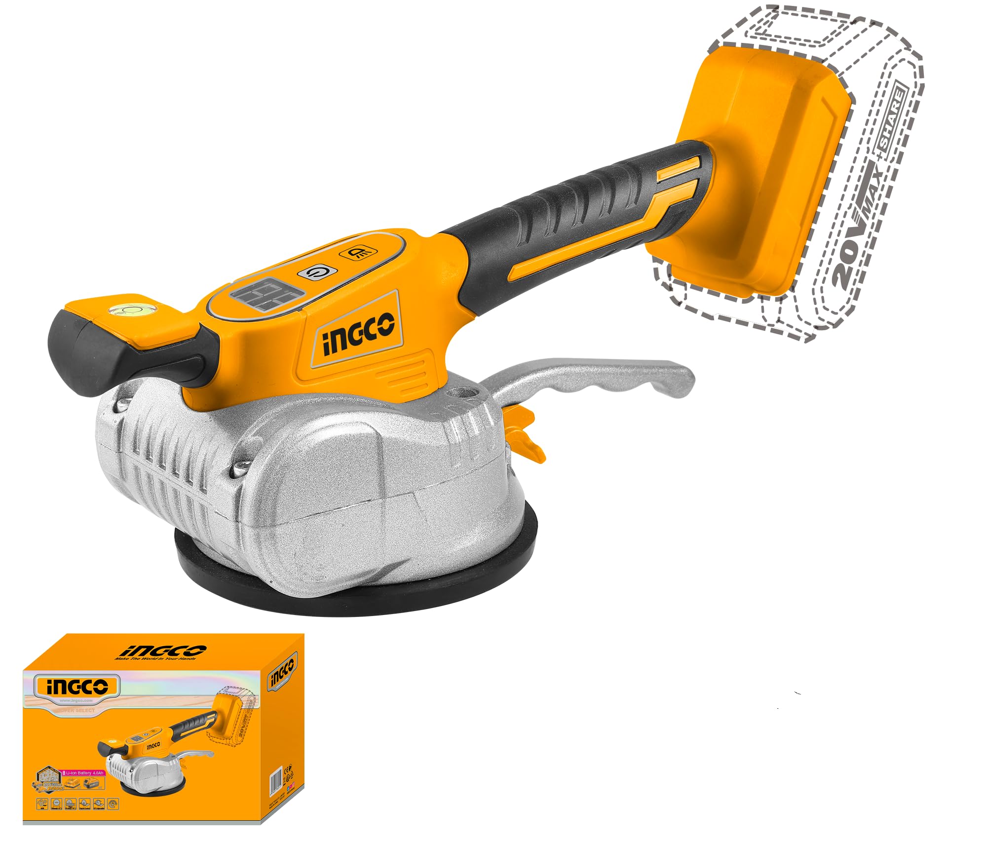 INGCO 20V Lithium-ion Tile Vibration Machine, CTVLI2010 : Amazon