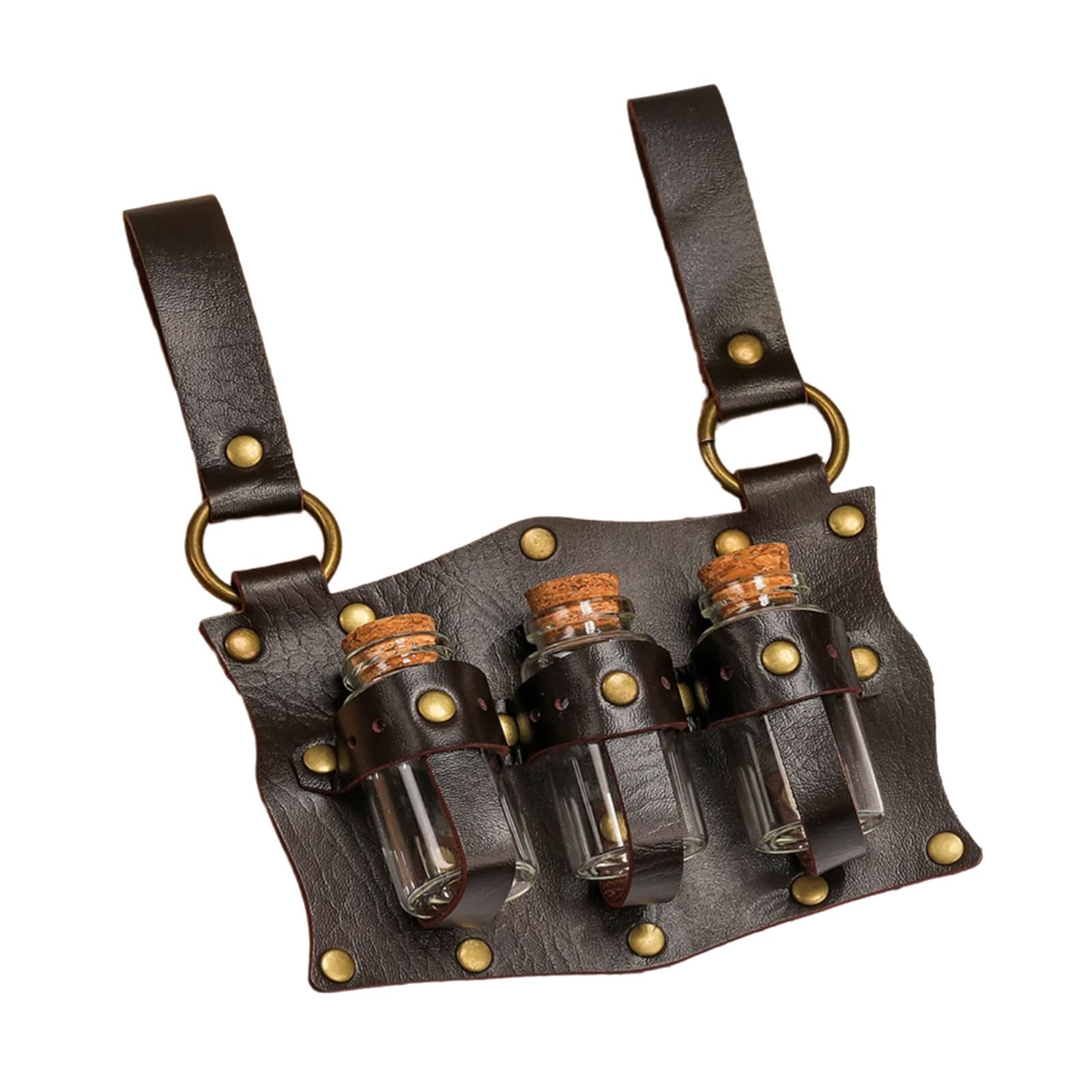 Hrtyvhin Medieval Potion Holder Cork Potion Bottle Cosplay Accessories Historical Belt For Renaissances And Fantasy Role Playing Fantasy Role Playing Gear