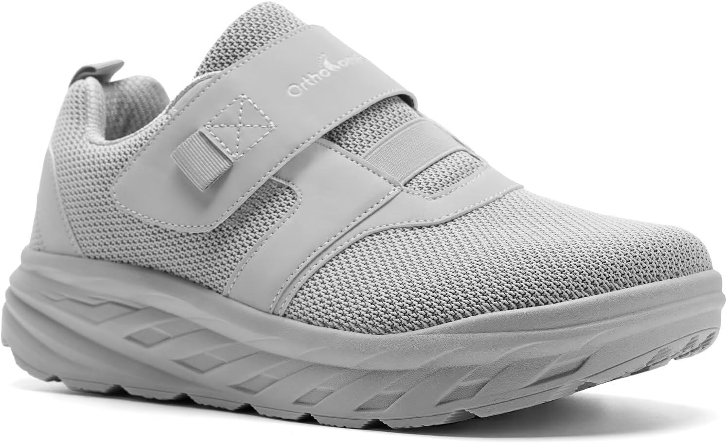 Men's Orthopedic Diabetic Wide Walking Shoes: Comfortable Cushion Arch Support Plantar Fasciitis Sneakers, Orthotic High Arch Swollen Feet Adjustable Work Shoes for Ankle and Heel Pain