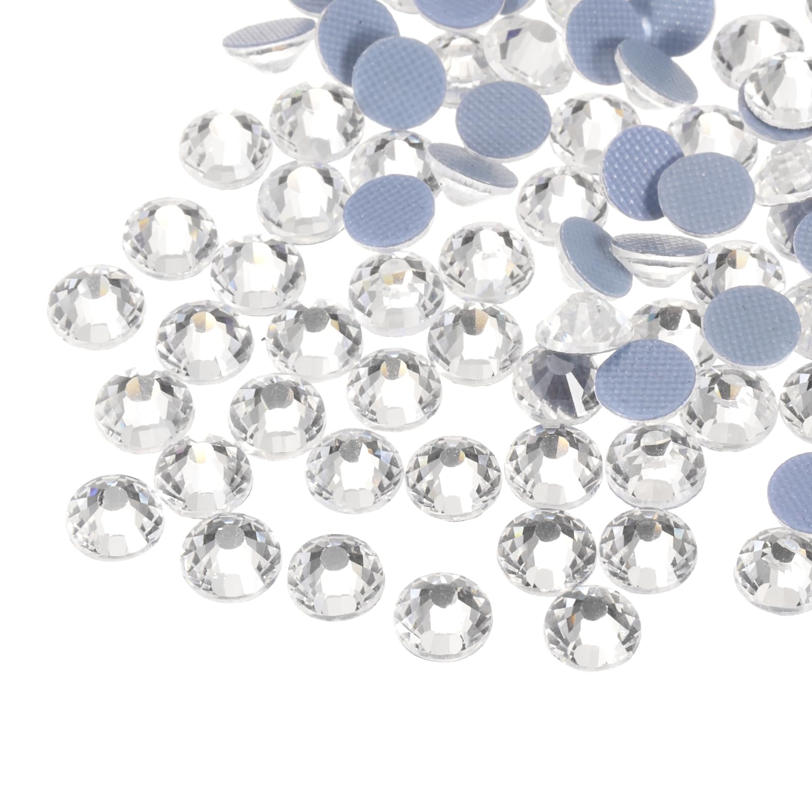 sourcing map 1440 Pcs Hotfix Rhinestones Flatback Crystal Glass Gems for Crafts Clothes DIY Decoration(SS4 1.6mm, White)