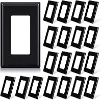 Vista 6 de ELEGRP Placas de pared decorativas sin tornillos de 1 banda, cubierta de placa frontal termoplástica irrompible para interruptor de salida