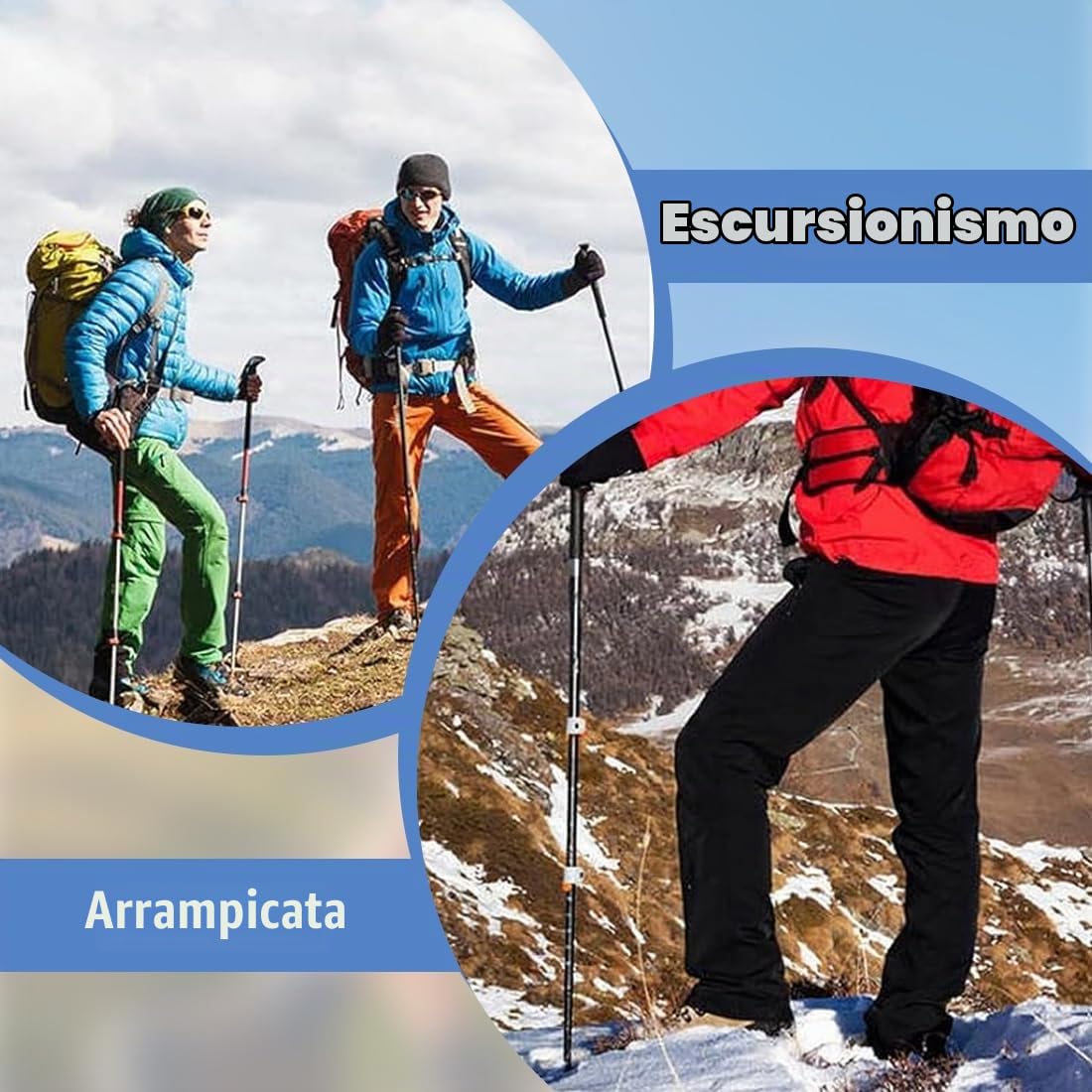 6PCS Gommini per Bastoncini Walking Universale, Bastoncini da Trekking, Bastoncini Nordic Walking Pads, Ricambi Bastoncini Trekking, per Tutti i Bastoncini da Trekking Comuni