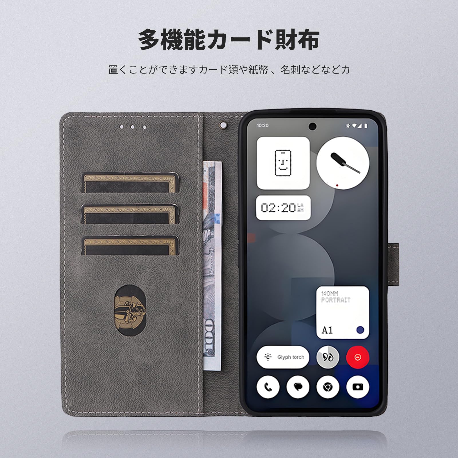 Amazon.co.jp: Nothing Phone 3a Pro 用 ケース 手帳型 財布型ケース