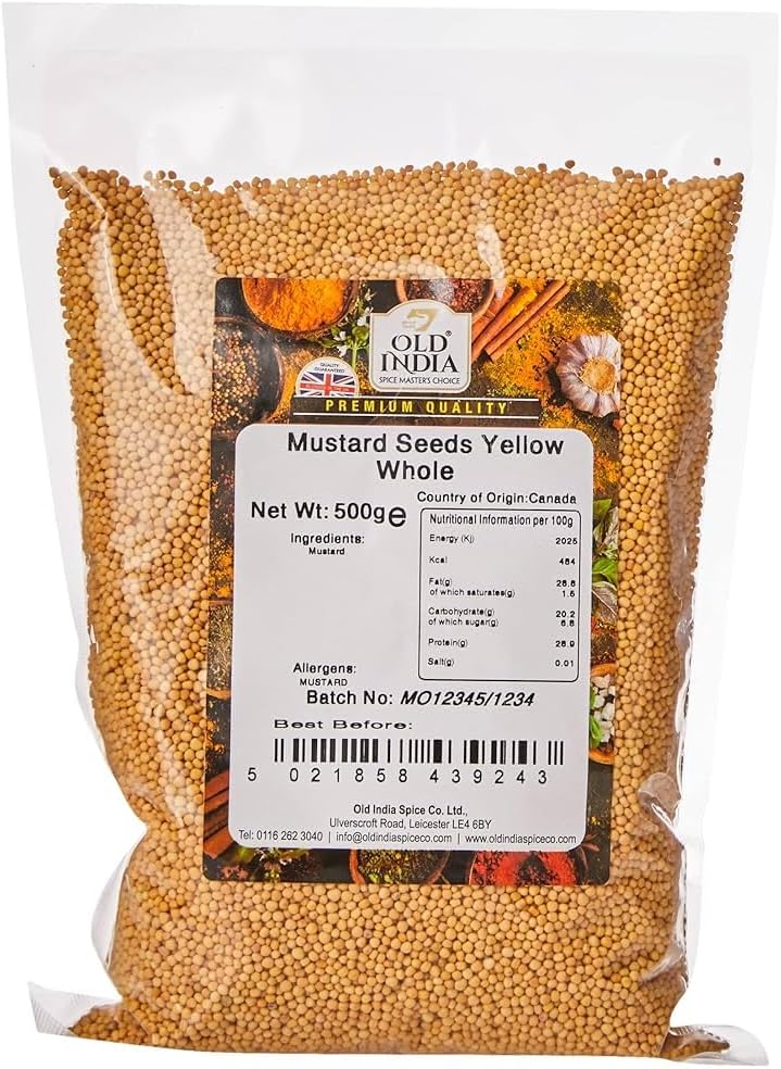 Old India Mustard Seeds Yellow Whole 500g
