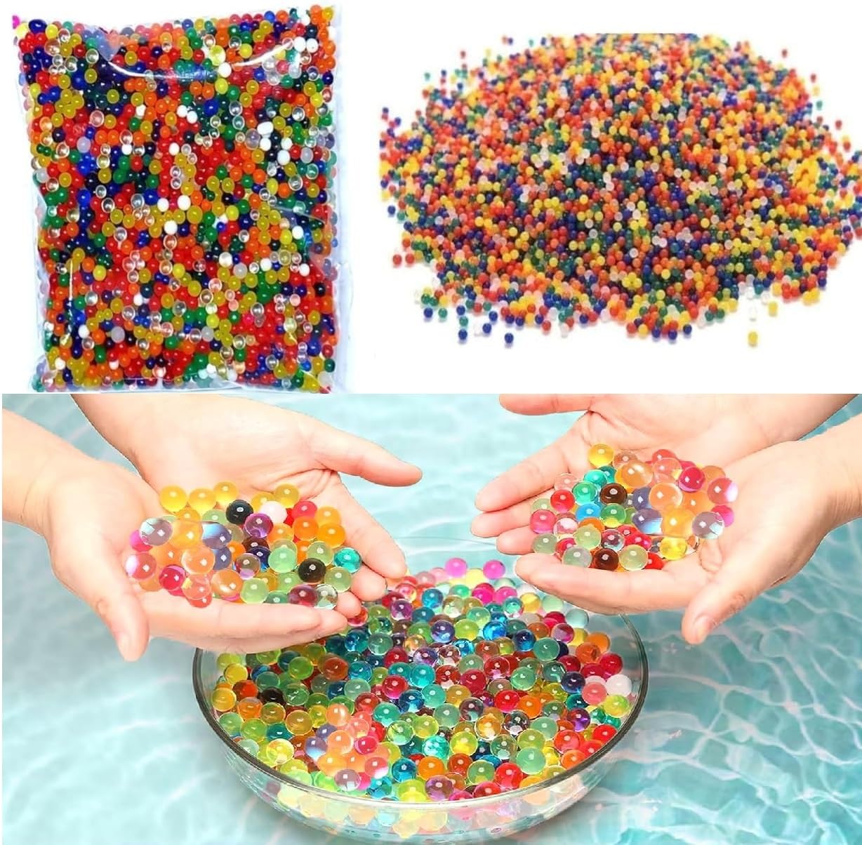 FAVELA Crystal Jelly Water Magic Balls Rubber Jelly Beads Growing Orbezz | Home Decor Decorative Multicolour Water Expanding Balls - Pack of 2000 Pcs, Round, 2 mm-image-23