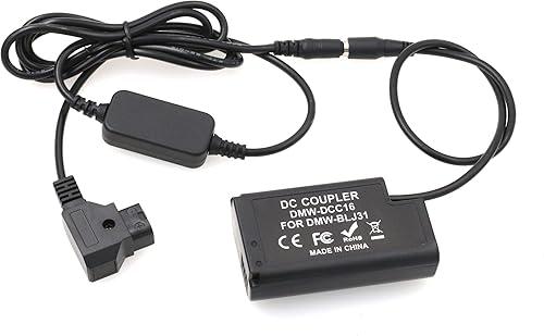 V-Mount D-tap to Dummy Battery DMW-DCC16 DC Coupler for Panasonic Lumix DC-S1 S1M S1H S1R S1RM Camera