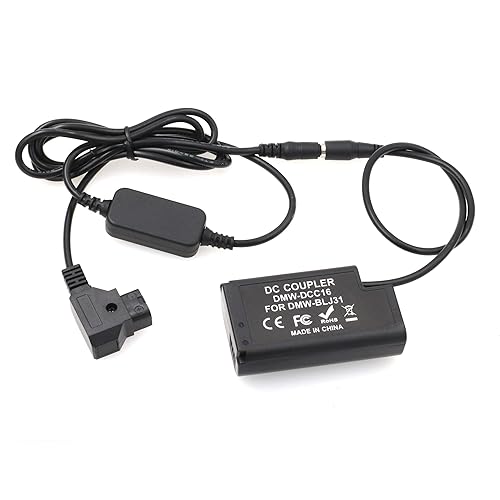 V-Mount D-tap a batería ficticia DMW-DCC16 acoplador DC para cámara Panasonic Lumix DC-S1 S1M S1H S1R S1RM