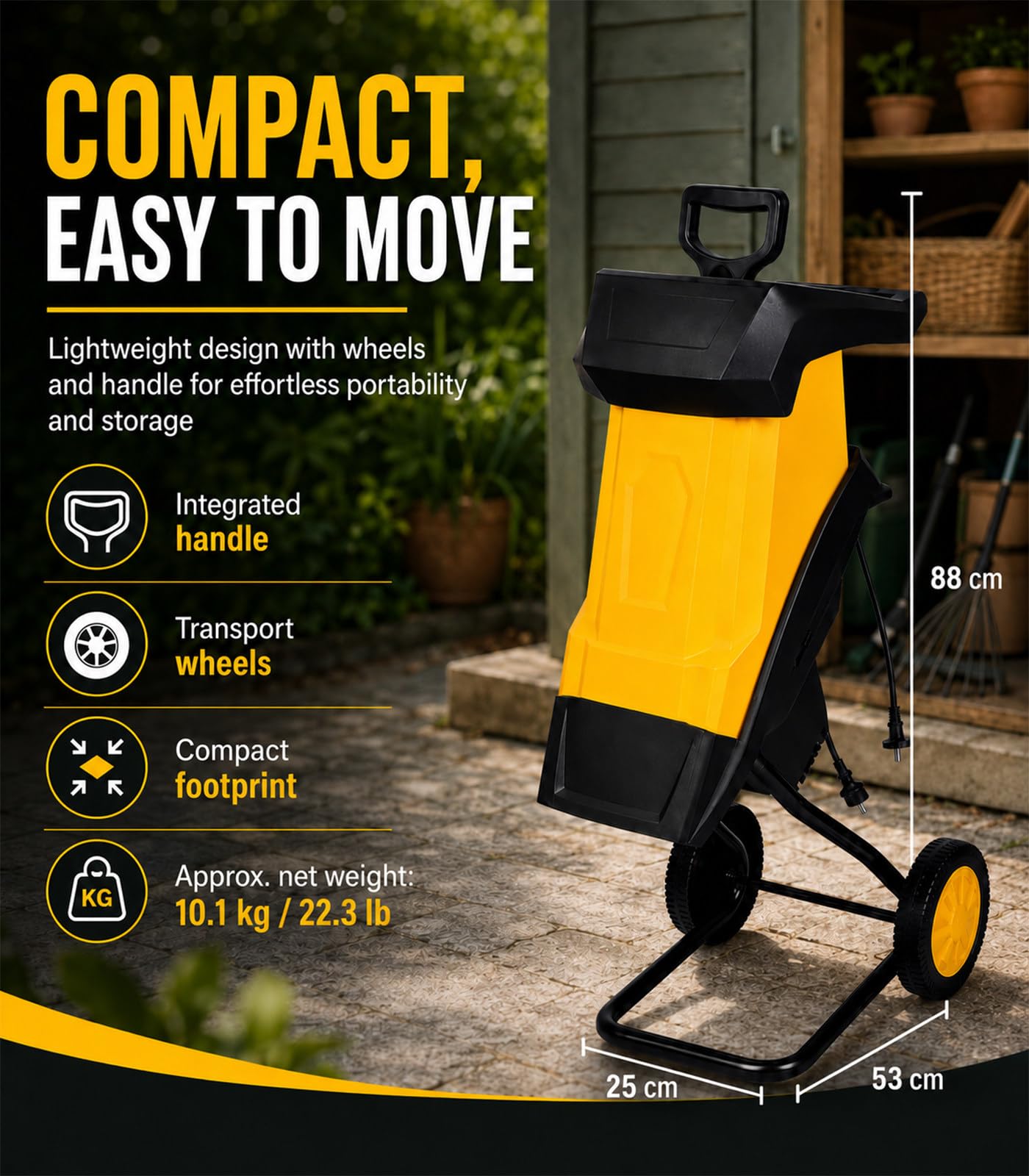 Broyeur De Branches Électrique -Jardin Domestique 50m