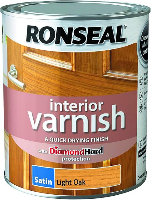 Ronseal Interior Varnish Light Oak Satin 750ml