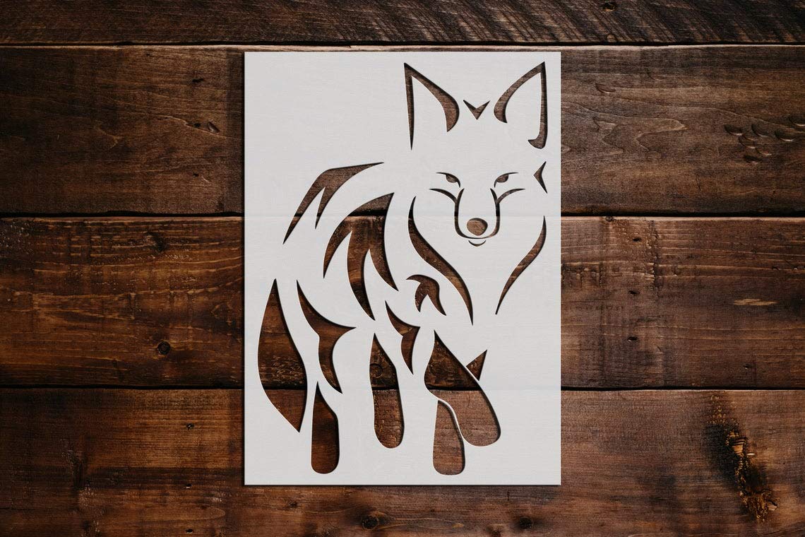 Fox Stencil DIY Reusable Craft and Painting Wall Stencils - 313 (5"x6")