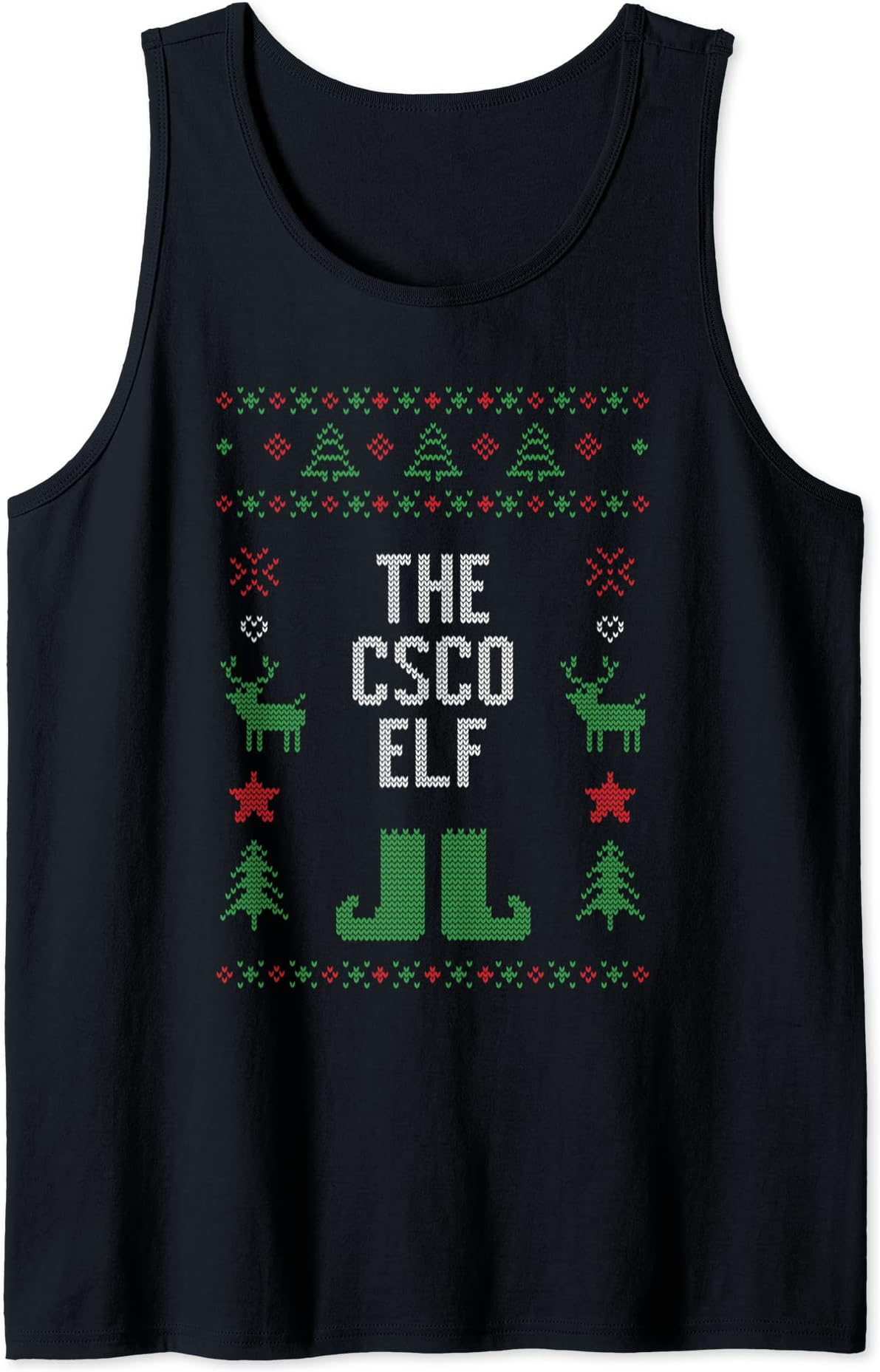 The CSCO Elf Ugly Christmas Style Winter Holiday Party Tank Top