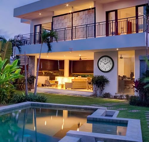 Miniatura 7 de Infinity Instruments Termómetro clásico de humedad de 24 pulgadas para interiores y exteriores, termómetro higrómetro, para patio, piscina, garaje,