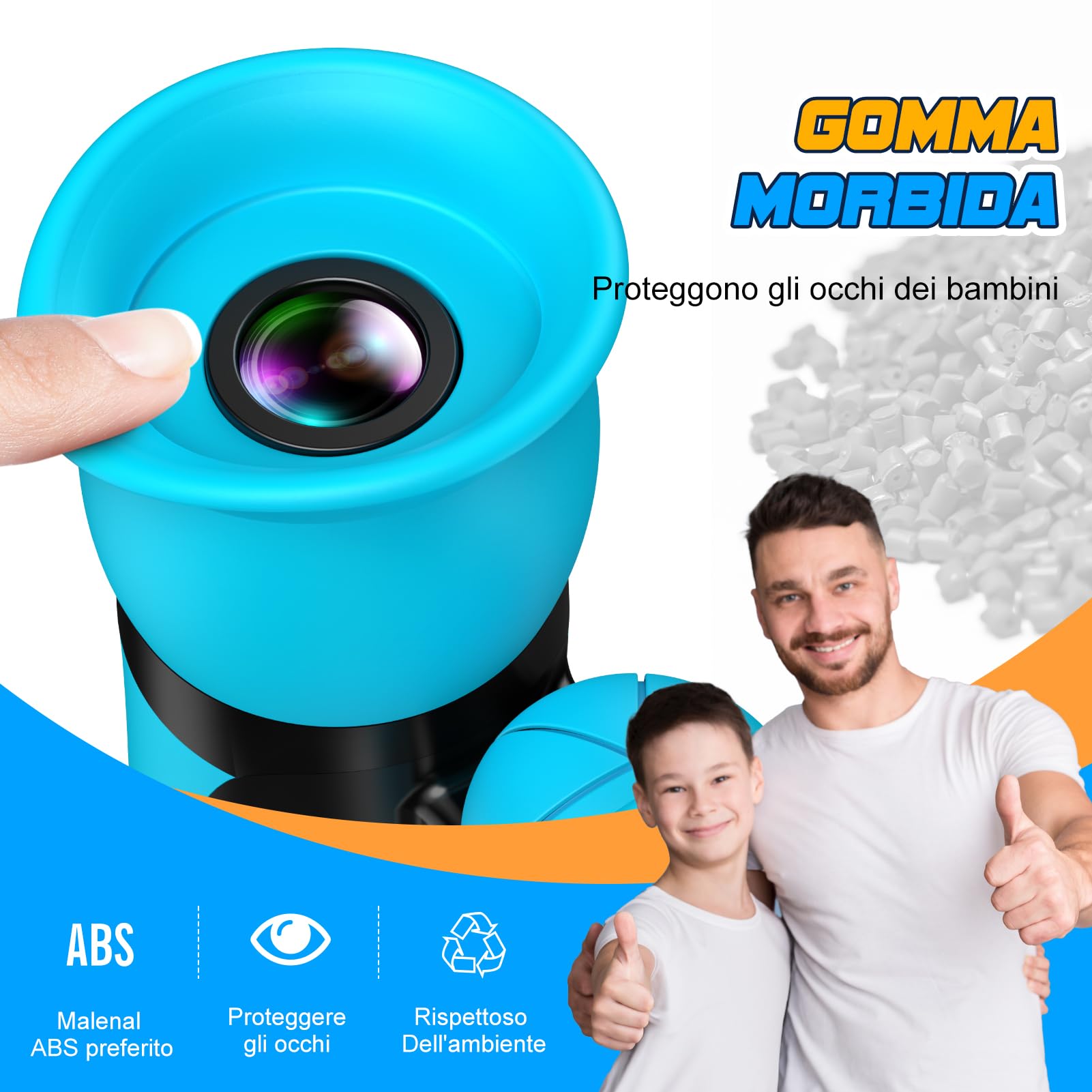 Upgrade Impermeabile Compatto Binocolo per Bambini - 8x21, All'aperto Idea Giocattoli Regalo