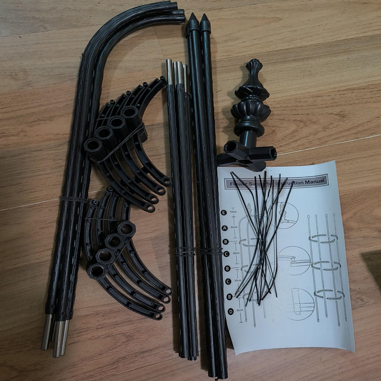 Metalowa kratka obeliskowa ogrodowa do roślin zewnętrznych groszek do uprawy groszku cukrowego pnącza kwiatowa dekoracja 25 cm x 90 cm i 25 cm x 120 cm białe konstrukcje wsporcze ogrodowe