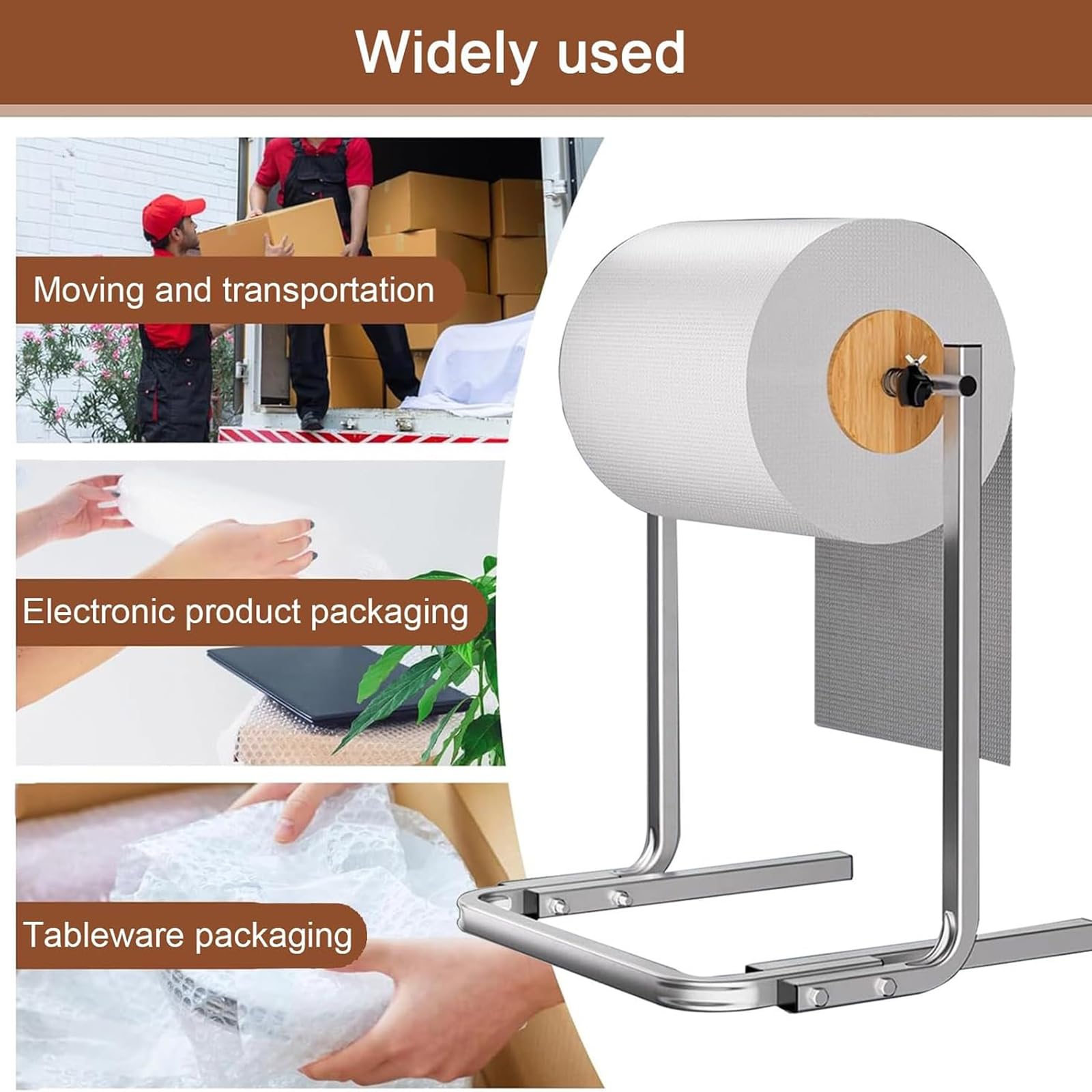 NGARY Hochleistungs-abroller Für Luftpolsterfolie, Ständer Mit Einstellbarer Spannung Und Verstellbaren Trennwänden, Verschiedene Breiten Erhältlich, Ideal Für Sichere 30cm