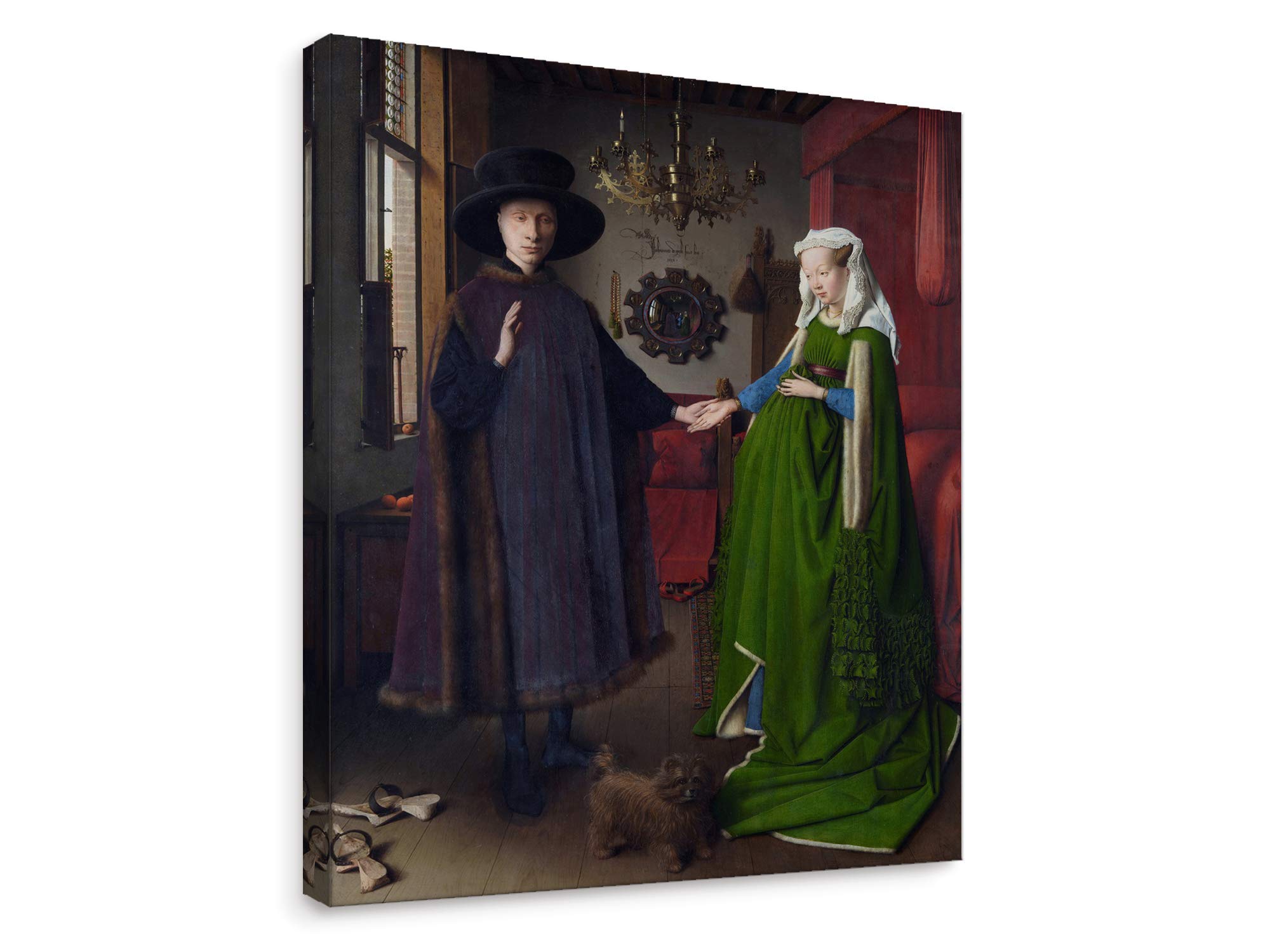 Niwo ART - The Arnolfini Portrait, World's Most Famous Paintings Series, Canvas Wall Art Home Decor, Gallery Wrapped, Stretched, Framed Ready to Hang (20