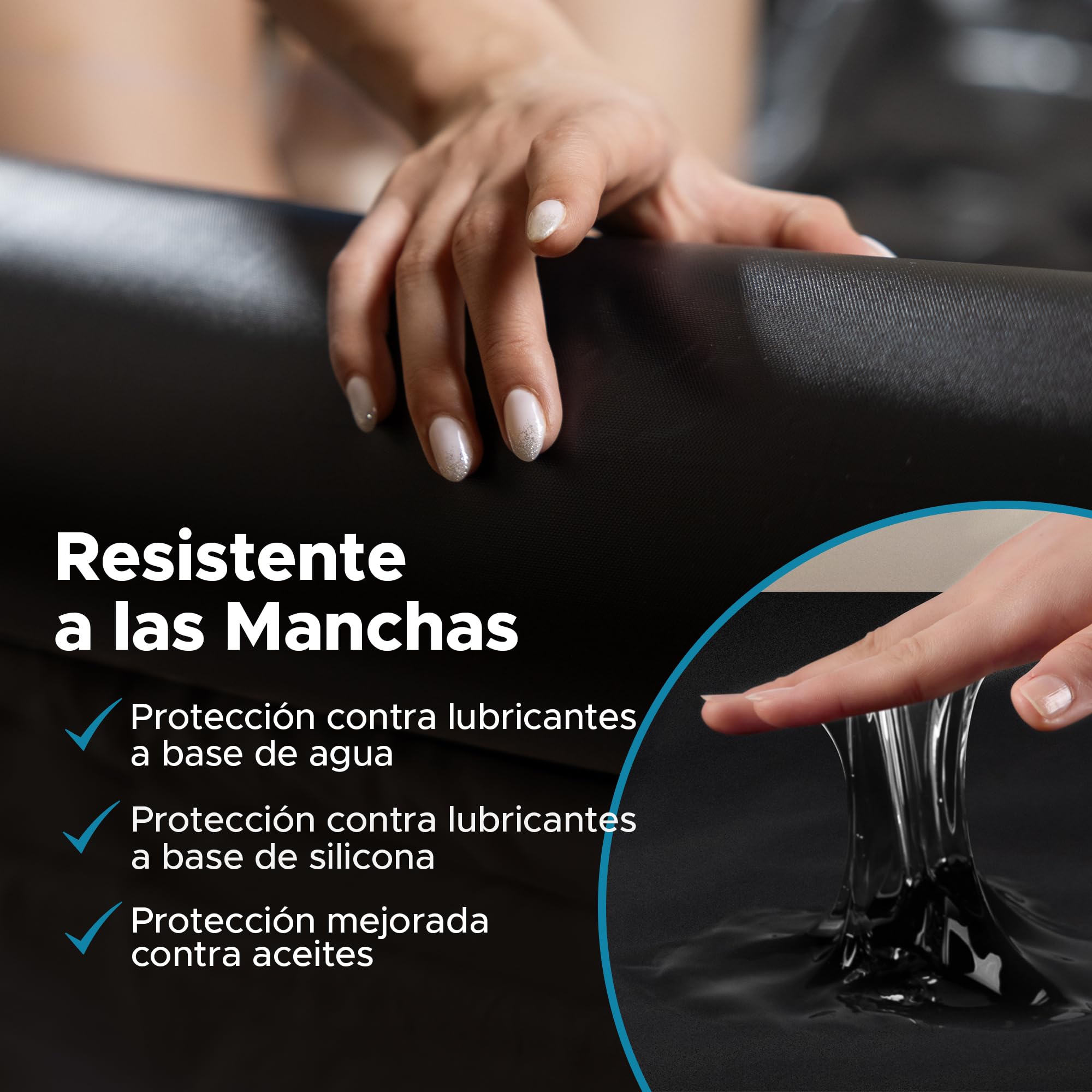 Lámina de Masaje Inflable Nuru con Asas y Lados inflables | PVC Duradero Resistente al Agua | 210 cm x 156 cm x 16 cm | Protección contra Productos a Base de Aceite, Agua y Silicona