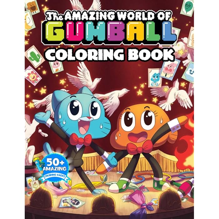 Buy The Amazing World of Gùmbãll Coloring Book: 50 One Sided Colouring ...