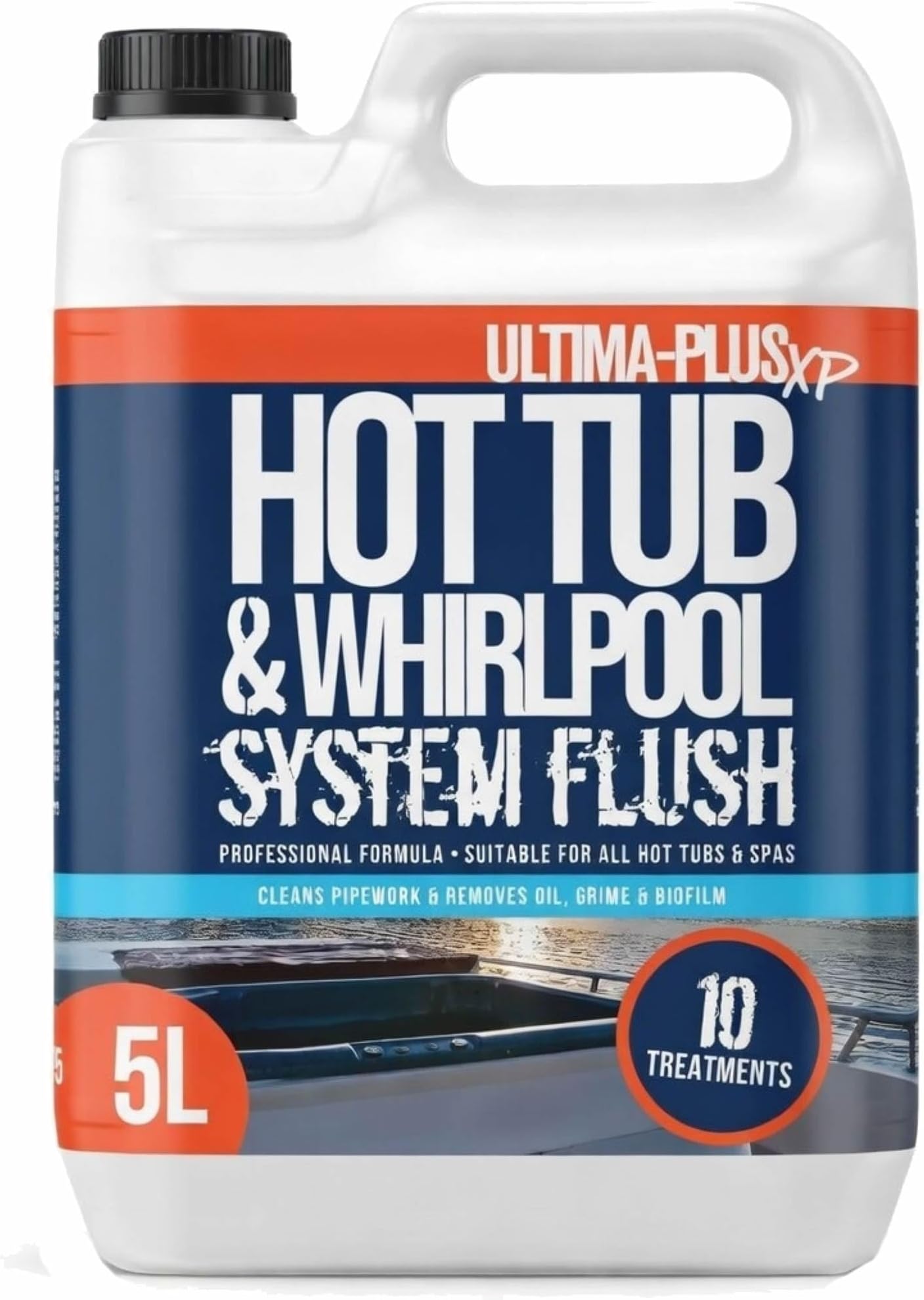 Hot Tub and Whirlpool System Flush - Deeply Cleans to Remove Dirt & Grime From Pipework - Easy to Use Formula (5 Litres)