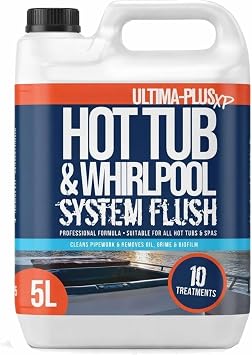 ULTIMA-PLUS XP Hot Tub and Whirlpool System Flush - Deeply Cleans to Remove Dirt & Grime From Pipework - Easy to Use Formula 5 Litres