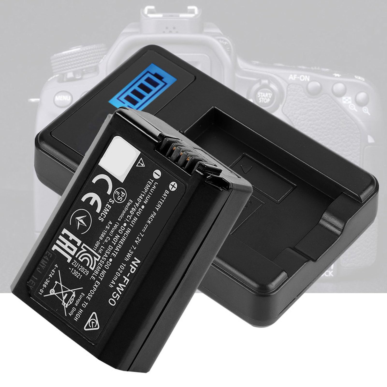 Amazon | Vbestlife NP-FW50カメラバッテリー LCDシングルチャージャー