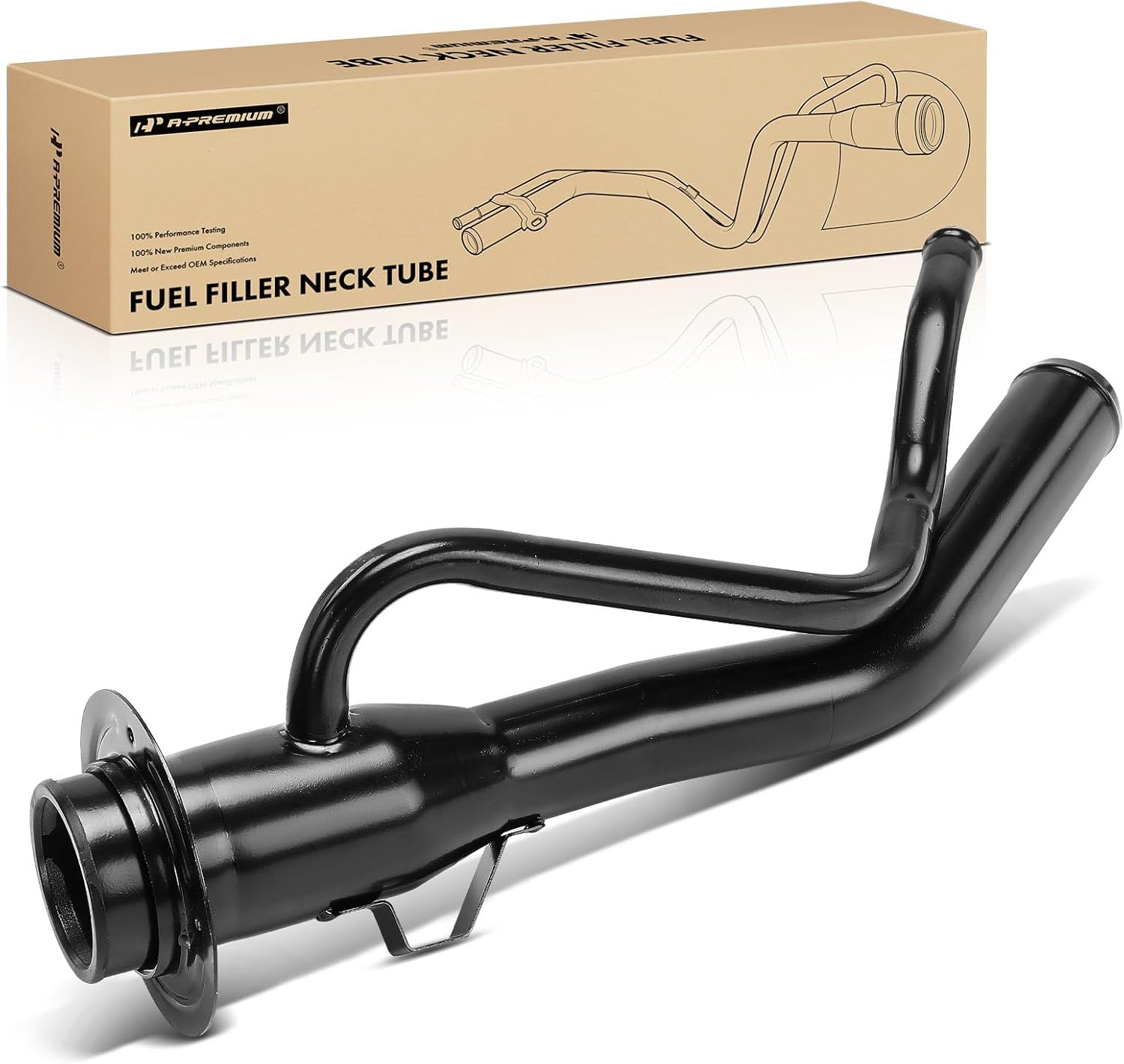 A-Premium Fuel Tank Filler Neck Pipe Hose Compatible with Ford E-150/E-250 2003, E-150/250 Econoline 1997-2002, E-350/450 Super Duty, E-150 Club Wagon, E-350 Econoline, Gas, Replace# F7UZ9034AE