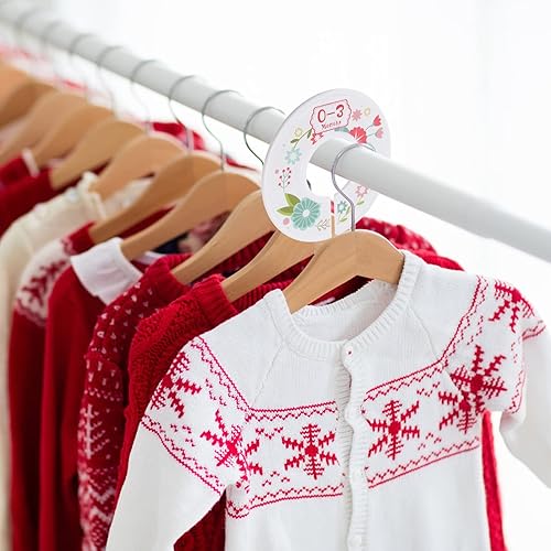 Miniatura 9 de Housoutil 6 separadores de armario para bebé, ropa de bebé, divisores de tamaño de armario, organizador de armario de bebé para guardería, ropa de