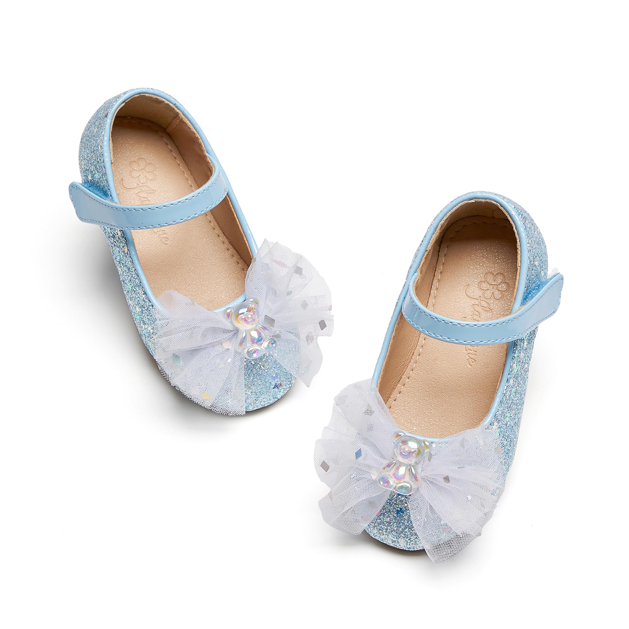 Flaryzone Toddler/Little Girls' Ballerina Flat Mary Jane Princess Dress Shoes - Wedding School Party
