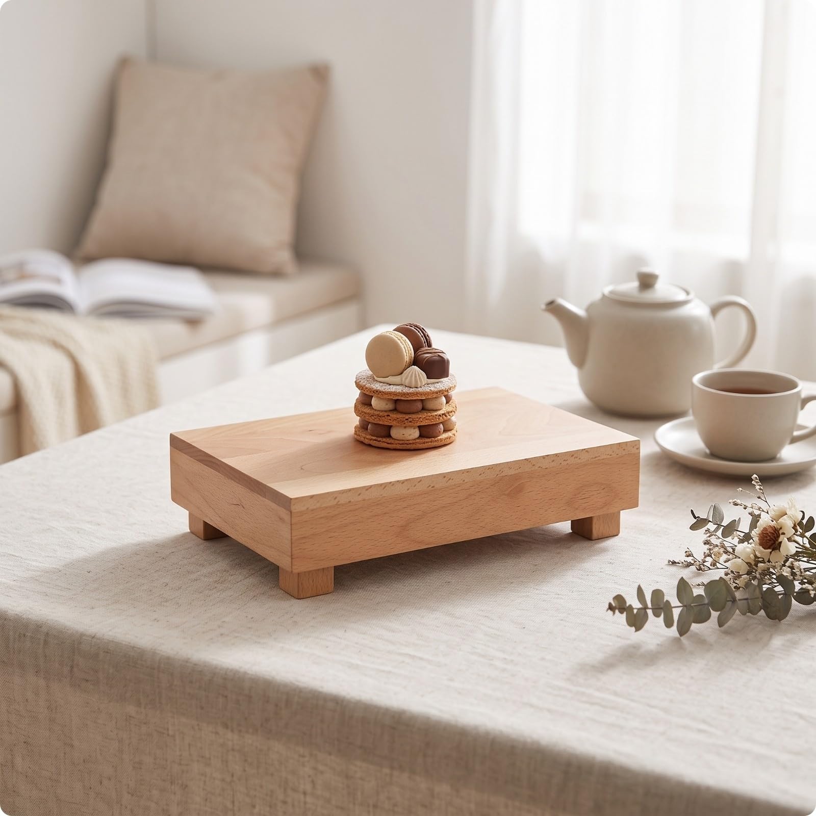 MagiDeal Support Présentation En Bois Élégant | Surélevé, Rehausseur En Bois, pr Réception , S