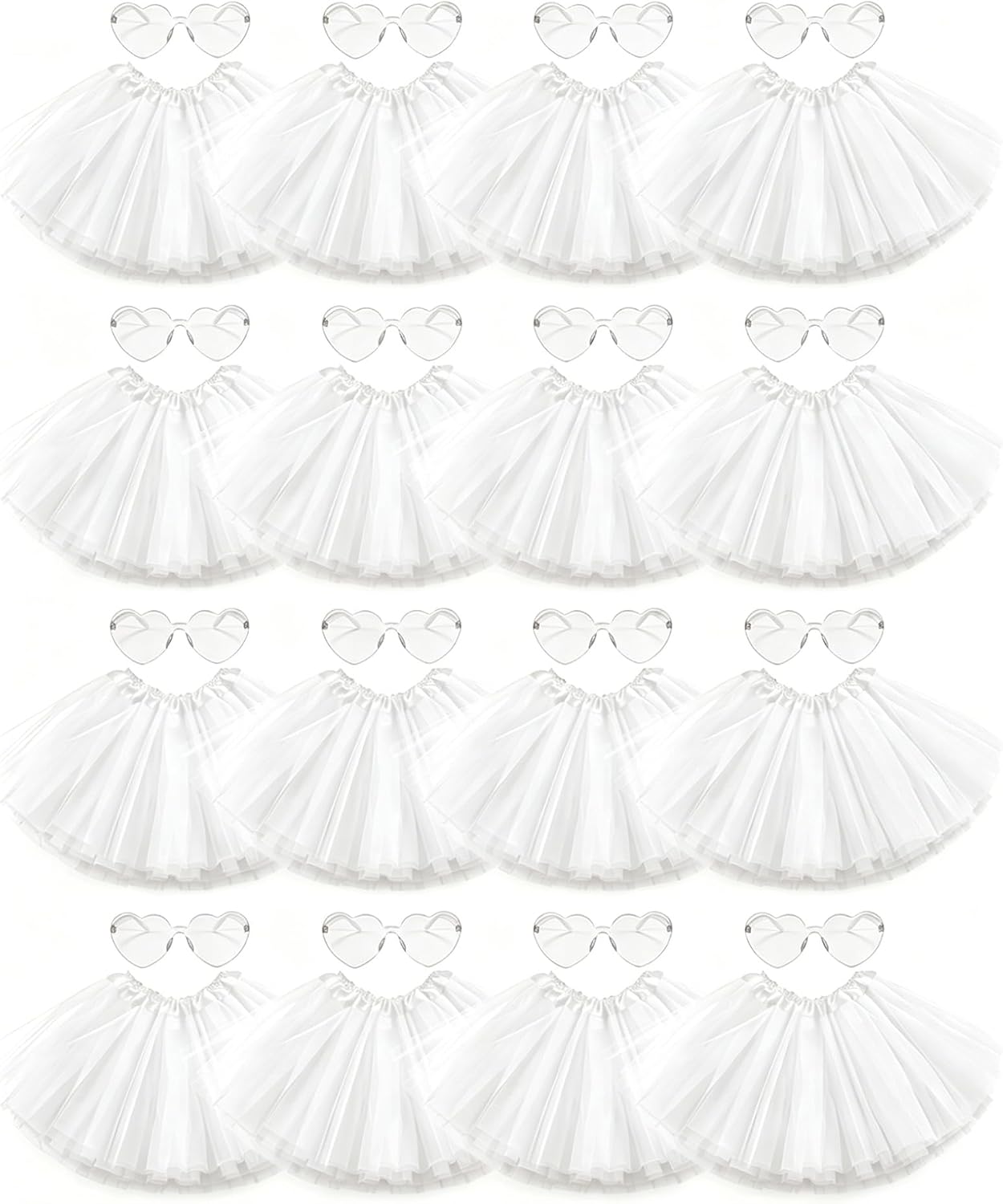 16 PCS Adult Tutus Skirts for Women Tutu Skirt Elastic Tulle Tutu Colored Tutus for Dance Runners Halloween Party