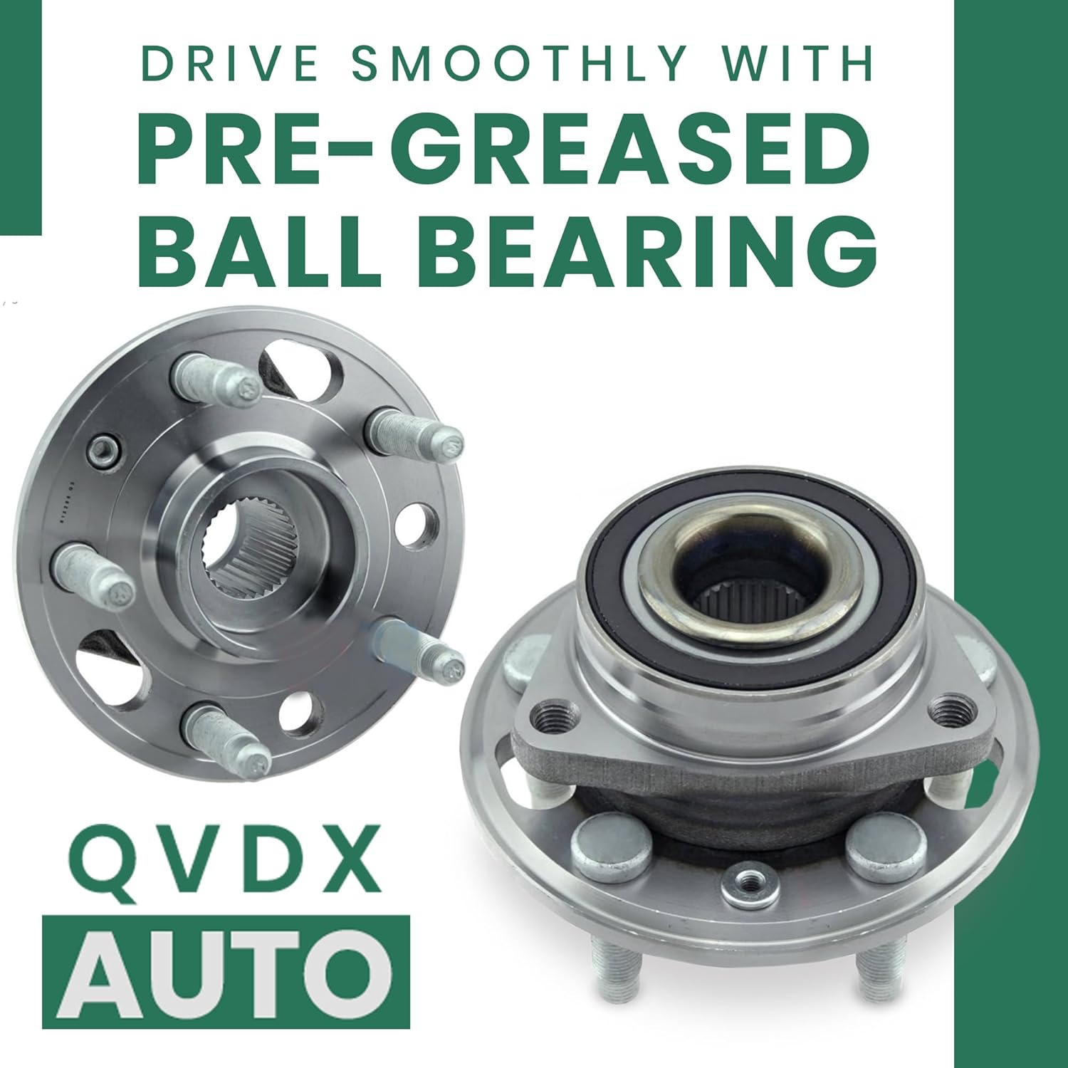 513288 Pair Front/Rear Wheel Bearing Hub Assembly | Compatible with Chevy Malibu, Chevy Impala, Chevy Equinox, GMC Terrain Buick, Cadillac XTS