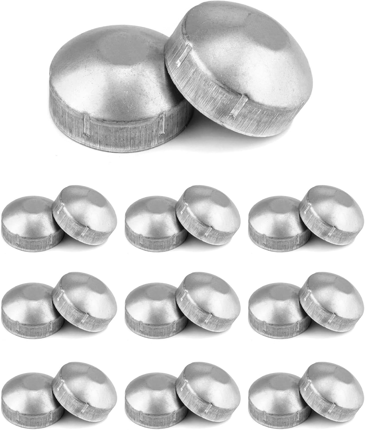 QWORK Fence Post Cap, 2-3/8" Chain Link Round End Cap for 2-3/8" Outside Diameter Post/Pipe, 20 Packs