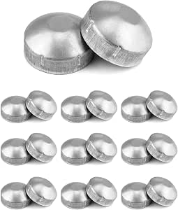 QWORK Fence Post Caps – 2-3/8 Inch Round End Caps For Chain Link Posts, 20 Pack Galvanized