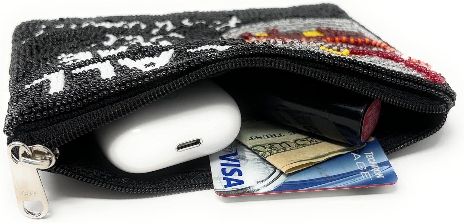 Call Me Old Fashioned Beaded Coin Purse Pouch, Small Wallets, Card Pouch Bag, Cosmetic Bag, Best Friend Birthday Gifts, Handmade Gift, Black Pouch Purse - Image 3