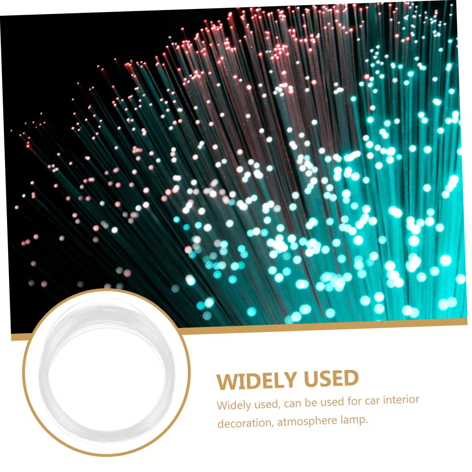 Holibanna Light String Transparent Decorative Fiber Guide for Holiday Atmosphere Easy to Install Ceilings Walls Outdoors for Parties Weddings and Seasonal Events