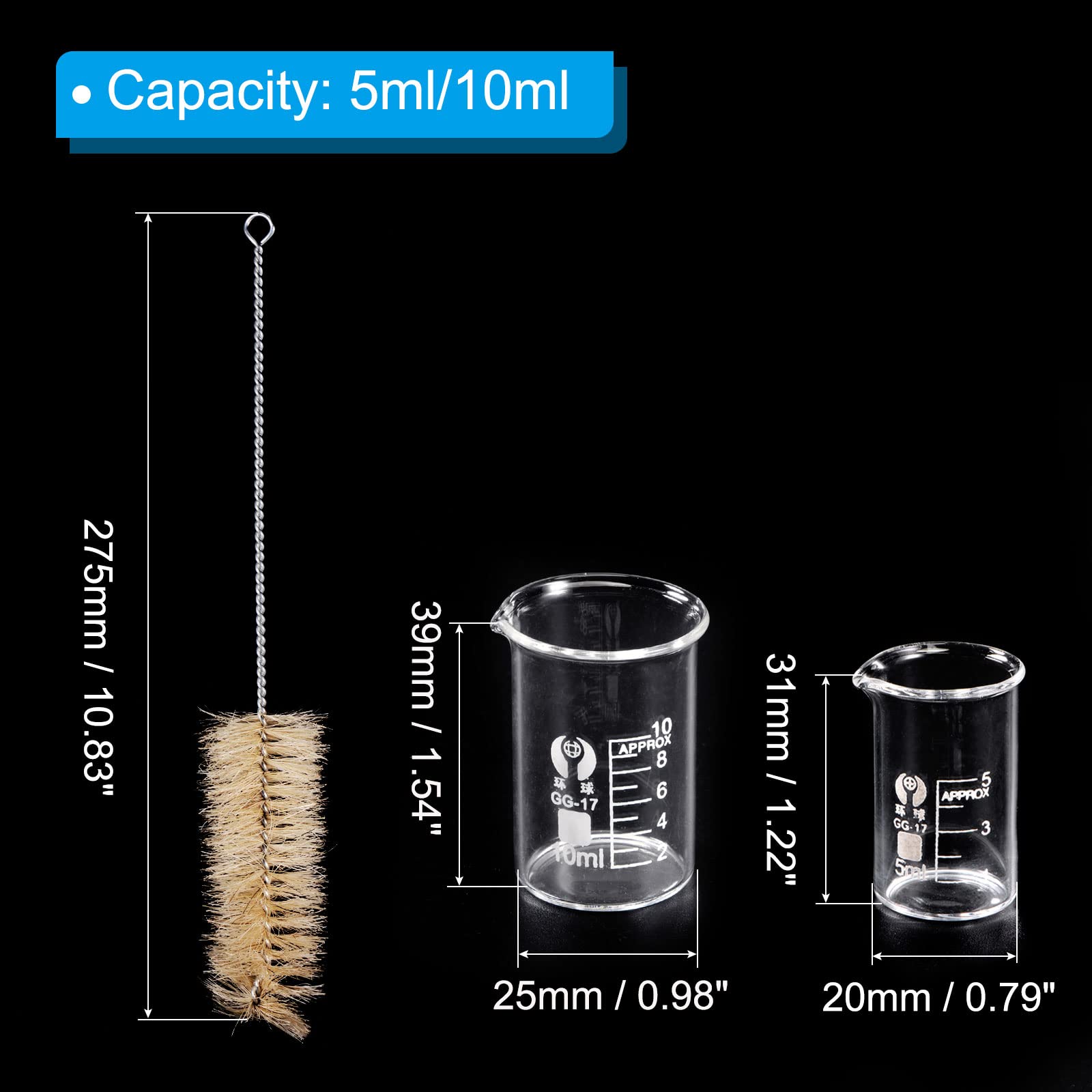 Bicchiere Graduato In Vetro Borosilicato 10ml - Per Laboratorio E Cucina - Foto 7