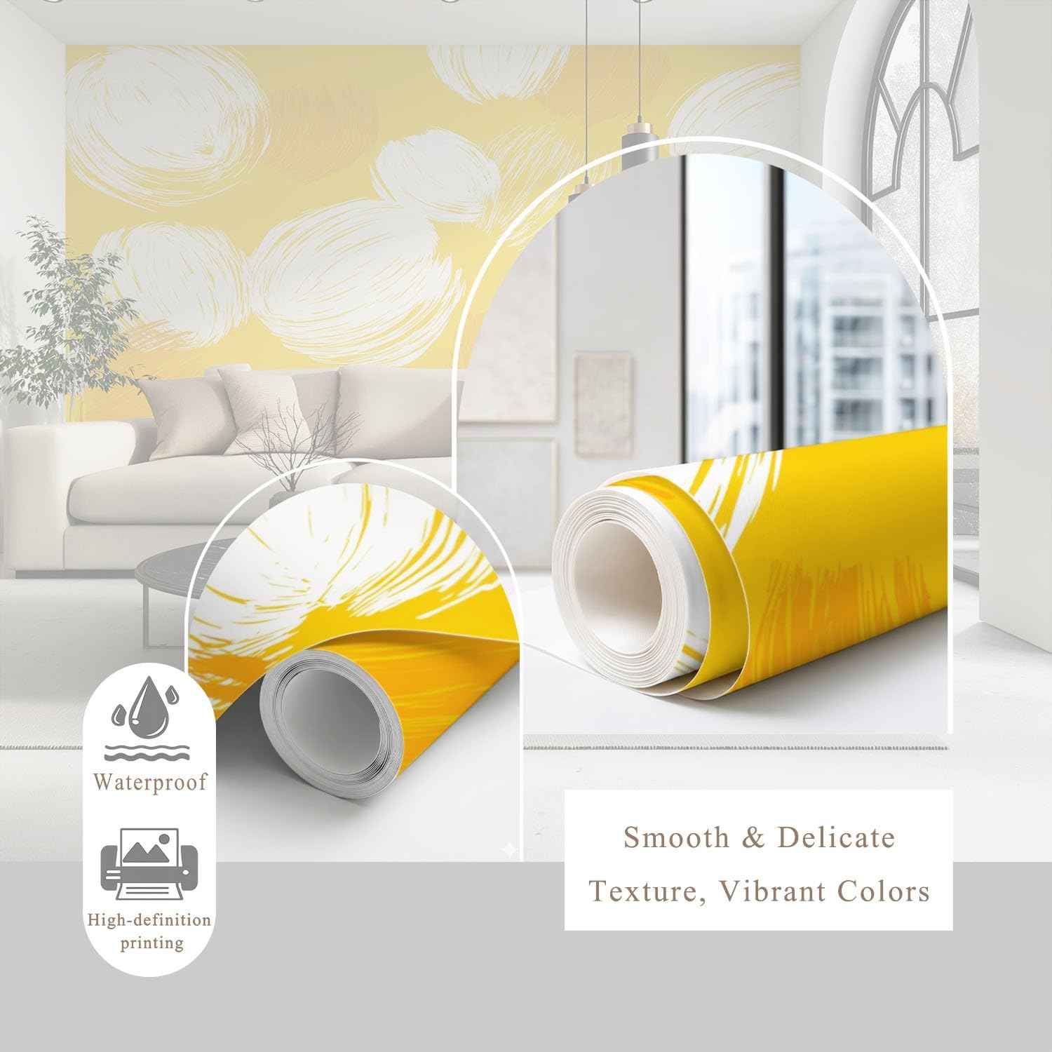 Pokój dziecięcy energetyczny, ciepły, minimalistyczny mural ścienny, rośliny, kwiatowa tapeta mural do salonu sypialni, biura dekoracja domu sypialni 274 x 254 cm