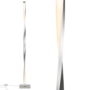 Brightech Helix LED Bright Floor Lamp for Living Rooms Bedrooms 48 Tall Pole Lamp Dimmable Standing Lamp -