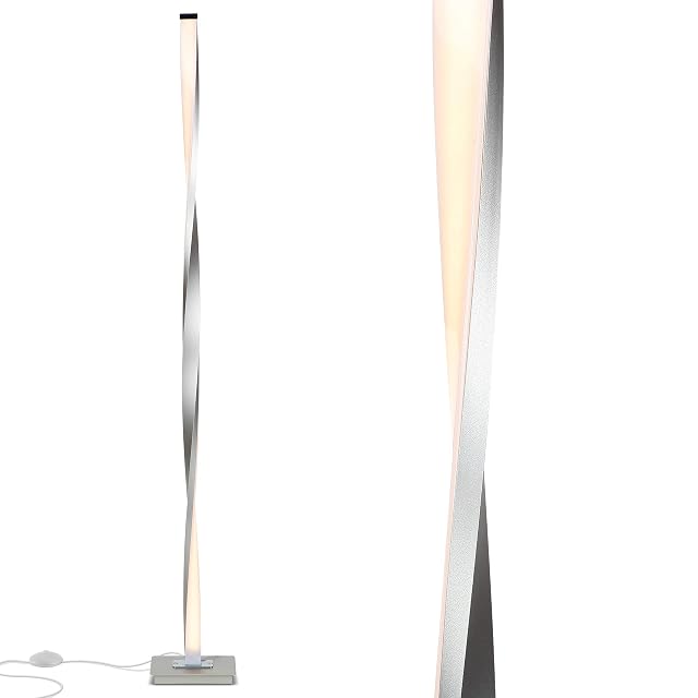 Brightech Helix LED Bright Floor Lamp for Living Rooms Bedrooms 48 Tall Pole Lamp Dimmable Standing Lamp -