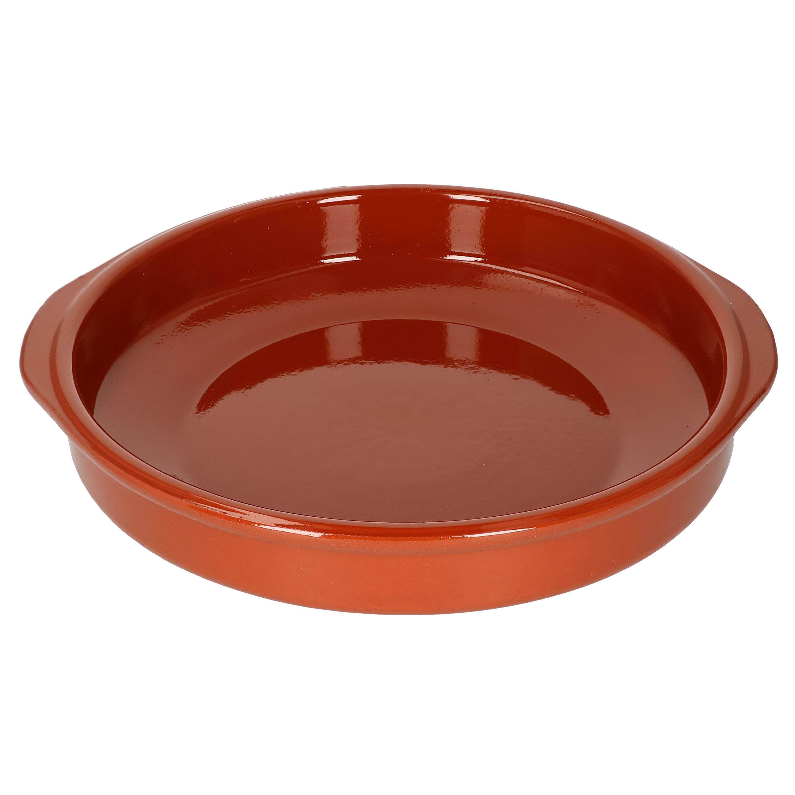 MamboCat Set 2 Ciotole In Argilla Cazuela Con Manico - 25.5 Cm, 1.3L - Smaltate, Fatte A Mano, Stile Mediterraneo Vintage