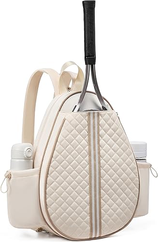 Sucipi Bolsa de tenis, mochila cruzada acolchada para tenis, resistente al agua, para mujeres y hombres, adecuada para pickleball tenis, bádminton