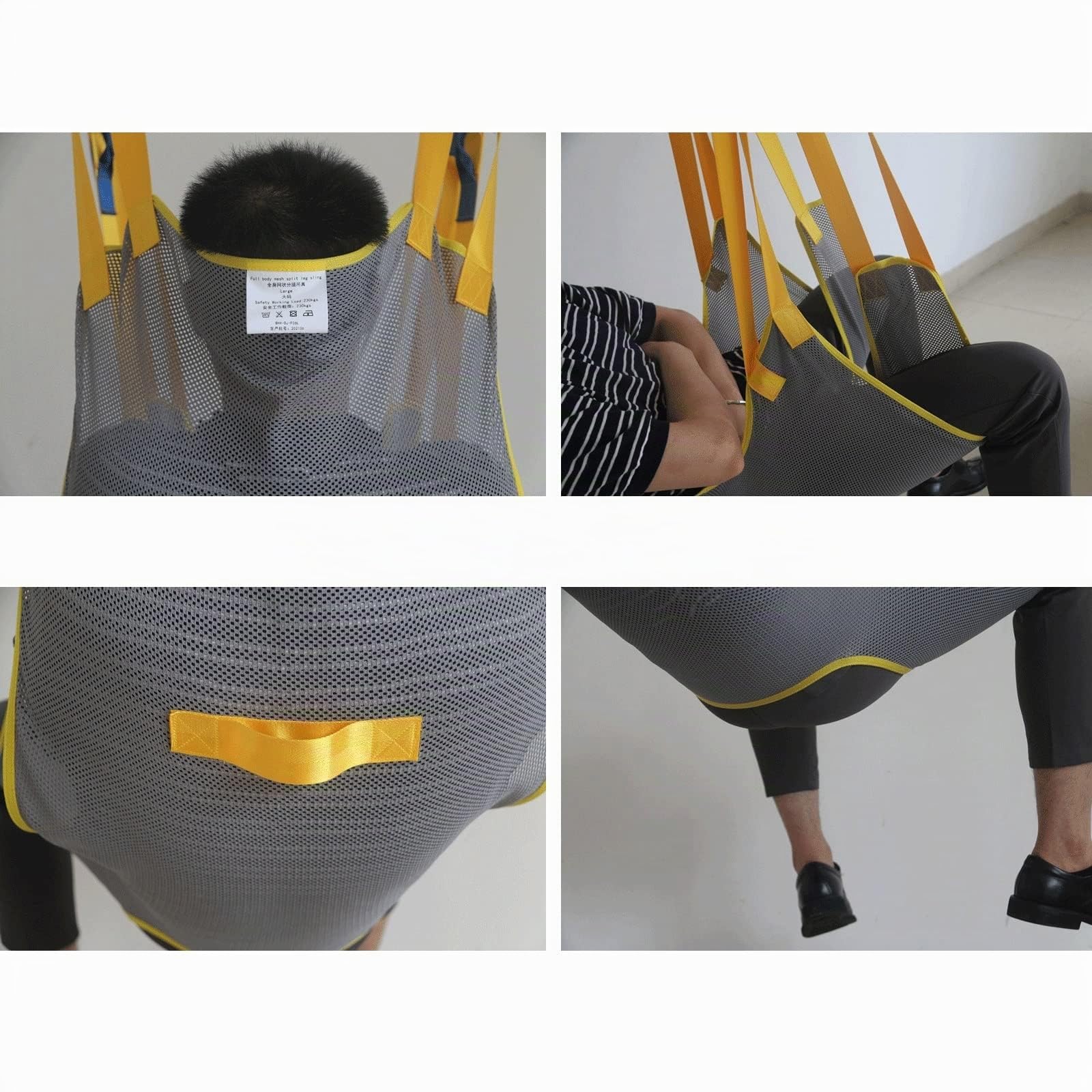 Harnais De Toilette Pour Lève-Personne Avec Support De Tête, Élingue De Toilette Lève De Patient De Bain En Maille Universelle Élingue De Douche À Jambes Divisées Pour Hôpitaux, Maisons ( Size : M )