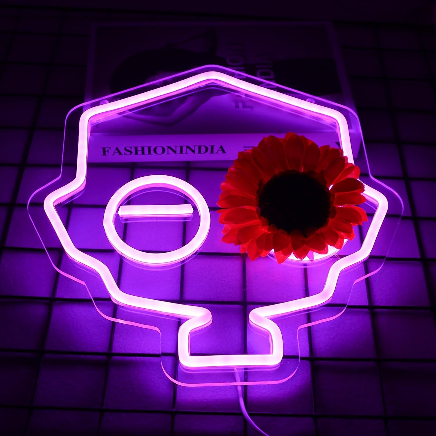 JFLLamp Purple Game Character Neon Signs for Wall Decor Game Logo Neon Lights for Bedroom Led Signs Suitable for Dormitory Man Cave Christmas Gift - Image 2